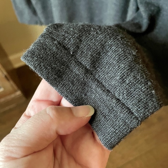 Banana Republic mens 100% extra fine Italian merino wool collared sweater L gray - Picture 6 of 8